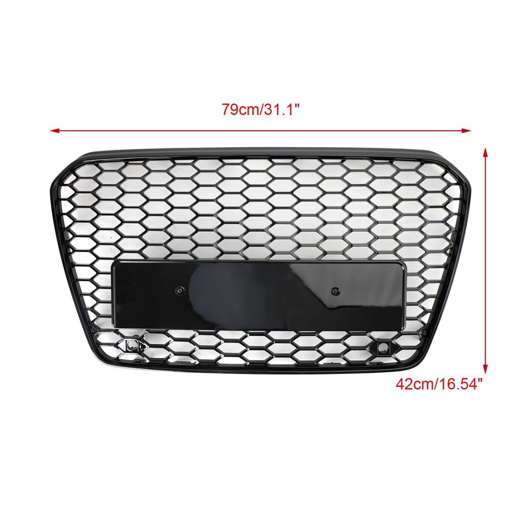RS5 Style Honeycomb Mesh Front Bumper Grille Grill Fit A5 S5 B8.5 2013-2016