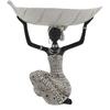 African Woman Figurine with Head Tray, Black & White Tribal Ethnic Pattern Resin Statue, Dual-Function Storage Organizer for Keys Trinkets Snacks,