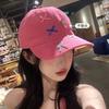 Pink Bow Baseball Cap Wide Brim Women's Big Head Circumference Showing Face Small Peaked Cap Versatile Sun Hat Tide