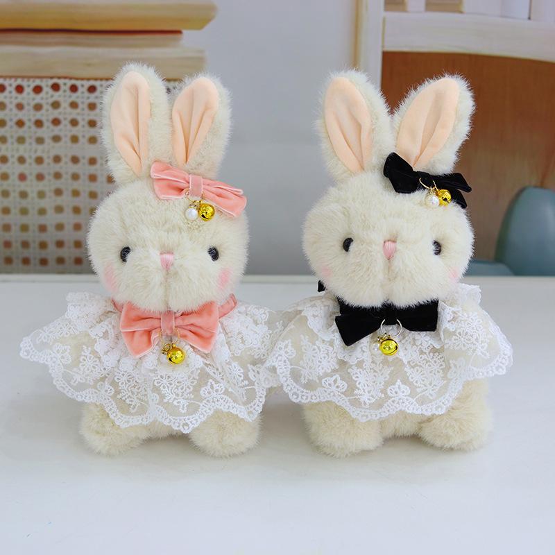 Cute Lolita Lift Ears Bunny Doll Catcher Doll Bunny Plush Toy Girl In Skirt
