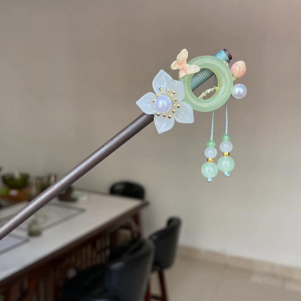 Vintage Wood Hair Pins for Women Girls Handmade Luxury Flower Hairpins Hair Sticks Wedding Party Hair Jewelry Accessory