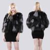 Hot Sale Women Real Silver Fox Fur Coats Winter Warm Natural Fox Fur Jackets Russian Lady Short Style Genuine Fox Fur Outerwears