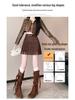 Autumn/Winter High-Waisted Suede Tassel Midi Skirt - Fashionable & Versatile