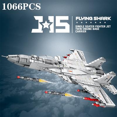 1033PCS J-15 Fighter Building Blocks Air Force Combat Aircraft Model Bricks Desktop Display Kids DIY Toys Idea Birthday Gifts