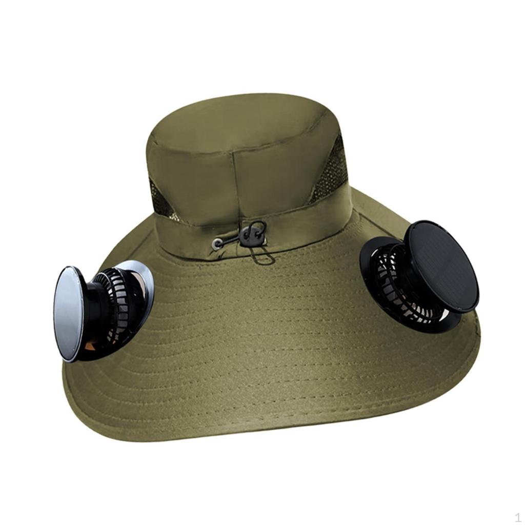 Fan-Equipped Bucket Hat for Men and Women with Adjustable Features