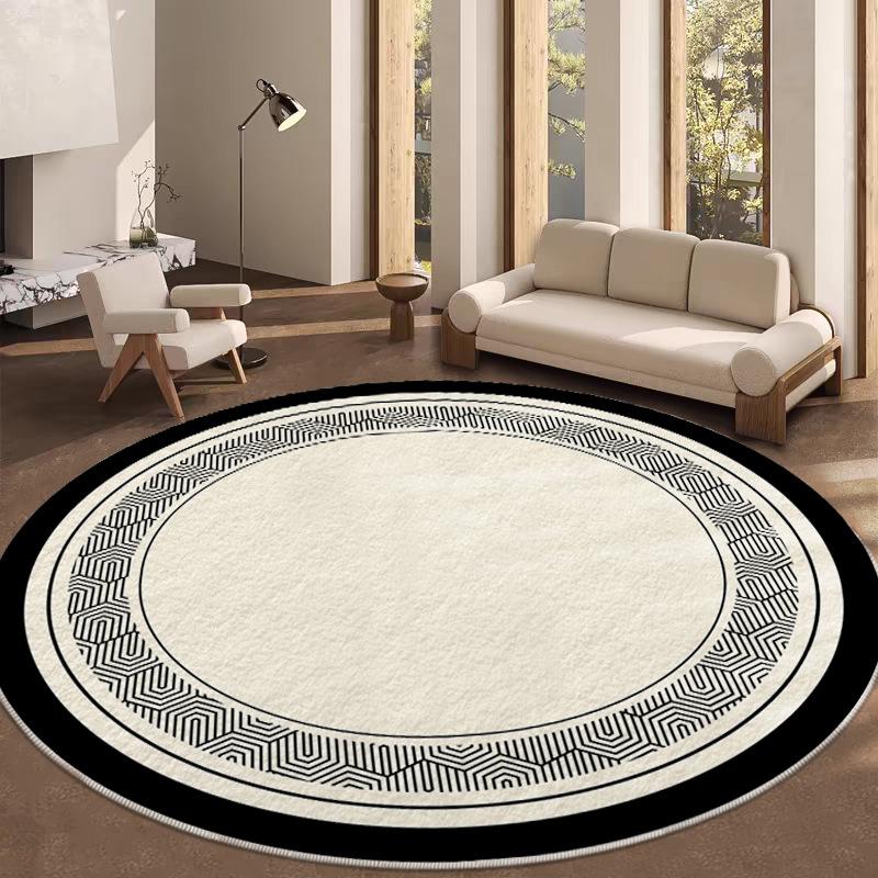 

Круглий Килим Вітальня Офісний Стіл Комп ютерне Ігрове Крісло Туалетний Столик Протиковзкий Килимок для Підлоги Спальні diameter 120cm