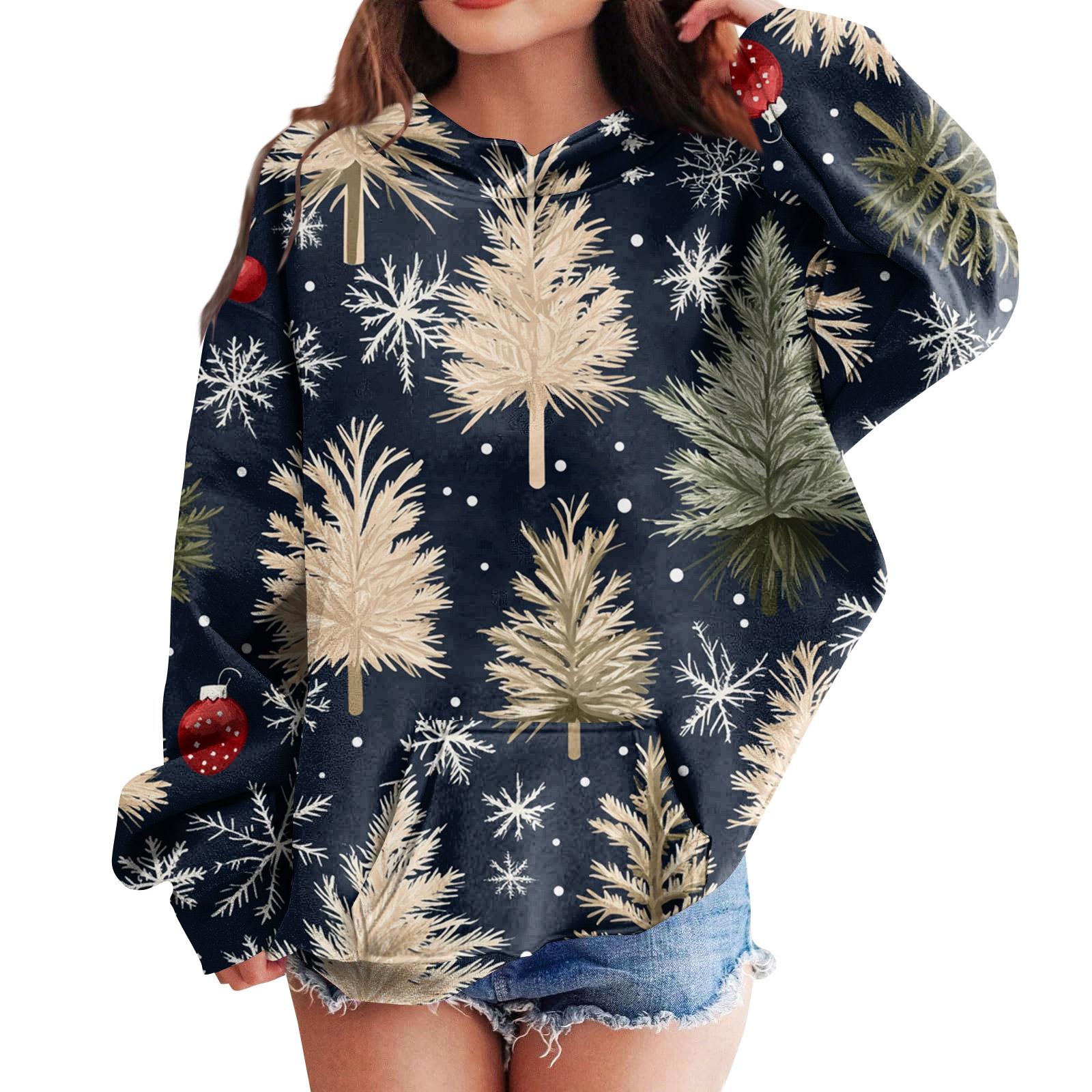 

Толстовки для девочек-подростков, худи с длинным рукавом и кулиской, милые худи оверсайз на Рождество 100 бежевый