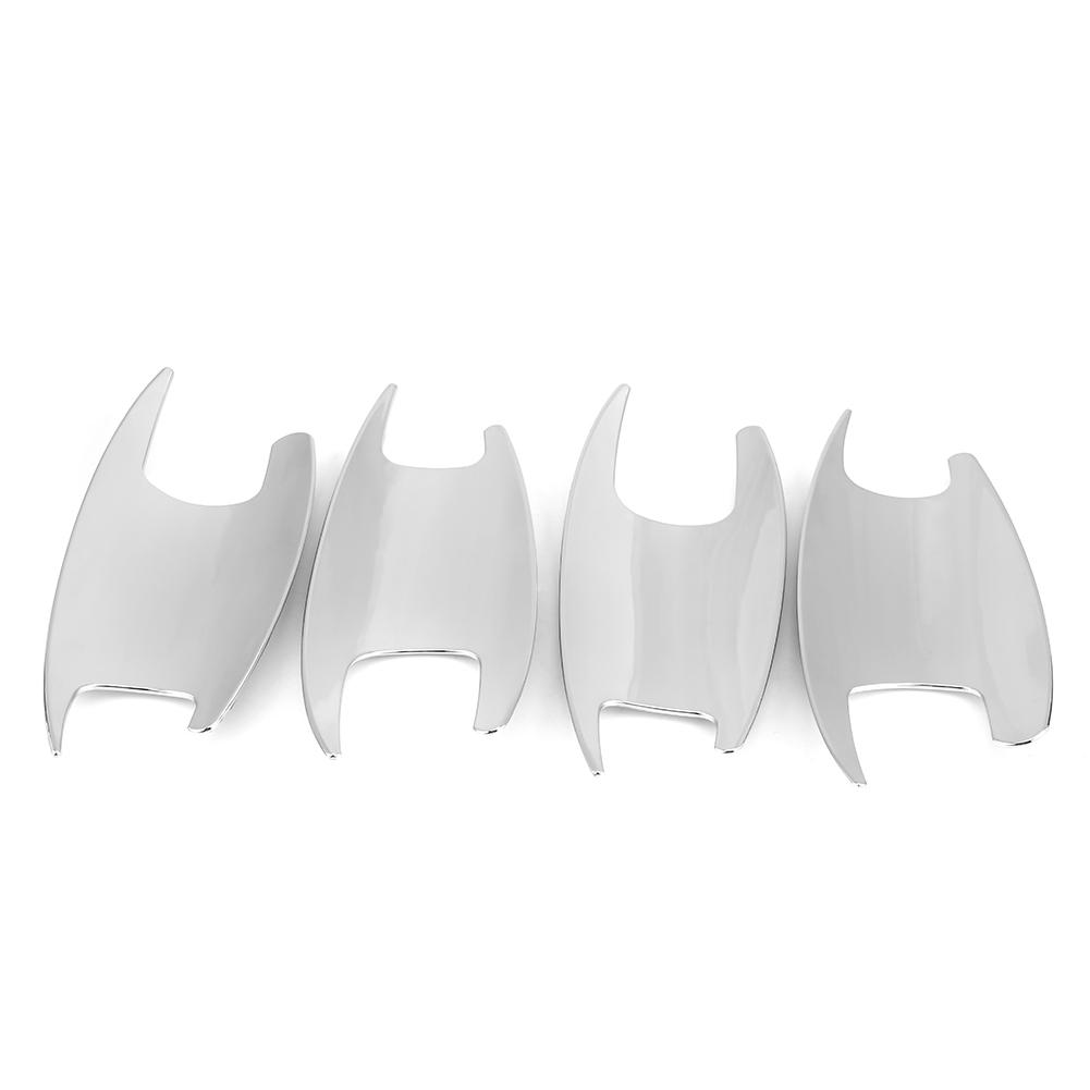 Premium Car Door Bowl Cover Trim ABS   Silver 4Pcs Set Scratch Dust   sy Installation for C Class W205 GLC X253 E W213
