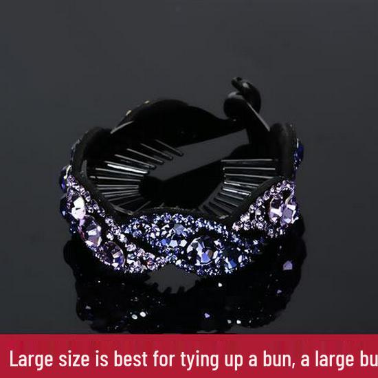 

Корейская плойка со стразами: Изысканная заколка-банан для хвостика в виде листа бриллиантовой ивы для женщин.