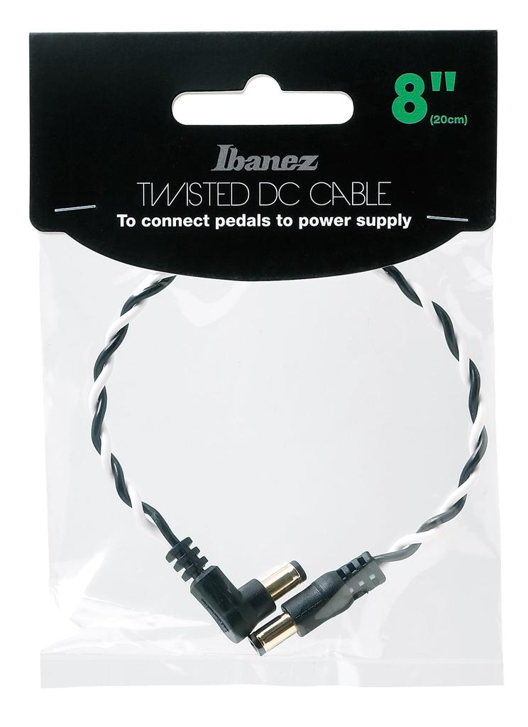 IBANEZ Twisted Pair DC White Cable, & Black, 20cm, DCT08-BWH