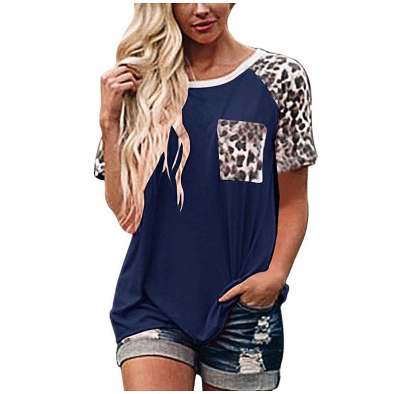 JPNTKY Women's Fashion Casual Short Sleeve O-Neck Blouses & Shirts