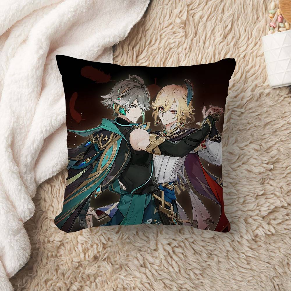 Genshin Impact Kaveh Alhaitham Pillow Cover Design cushion Cover decor Holiday Decorati