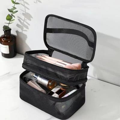Cosmetic Case Cosmetic Storage Bag Zipper Perspective Makeup Bag Mesh Cosmetic Bags  Travel