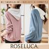 Autumn Long Pastel Natural Korean Size M ROSELUCA. Women's Hoodie/Cut-and-Sew Top, Sleeve, Colors, Lightweight, Breathable, Sweatshirt, Style,