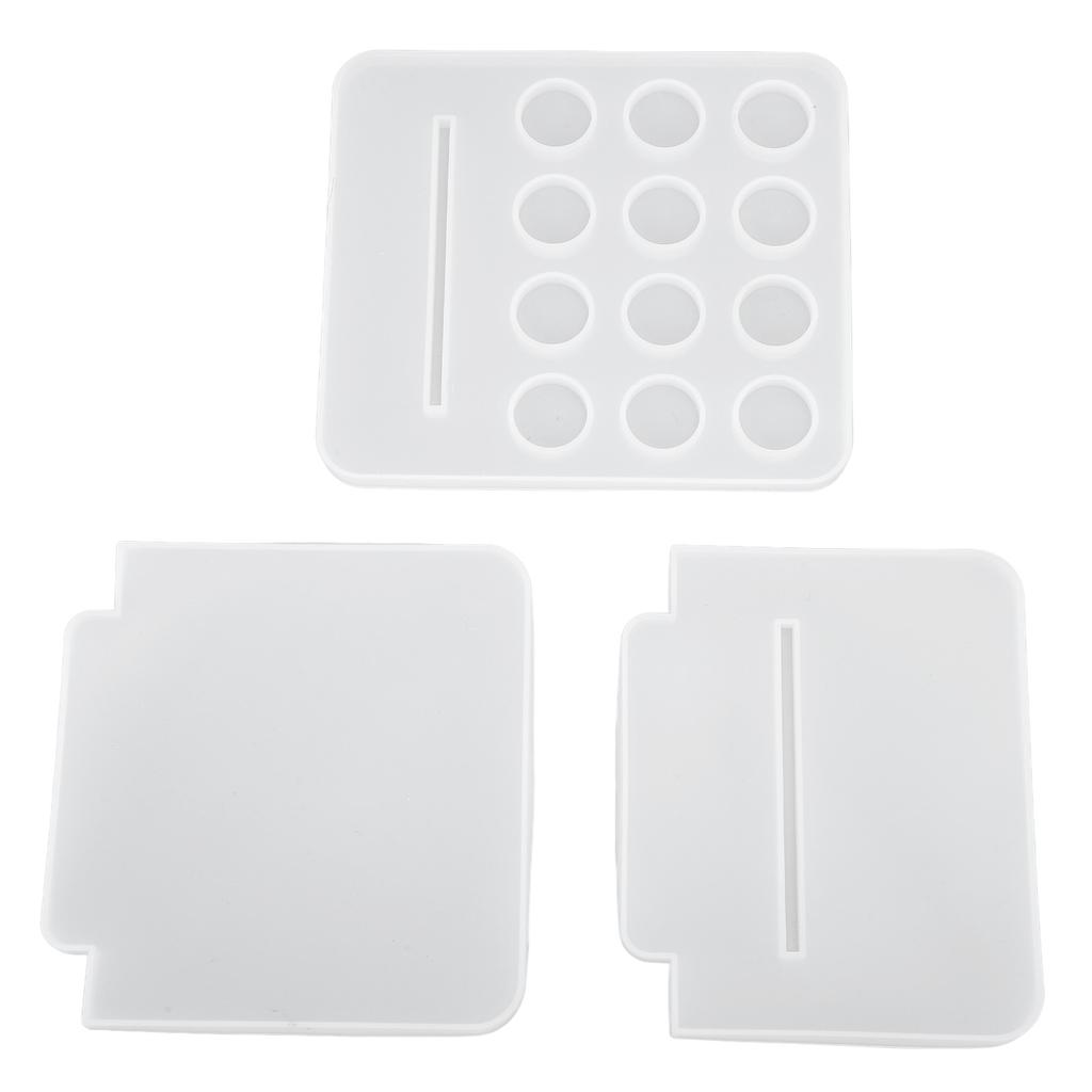 3PCS Oil Rack Mold Storage Rack Mold Silicone Soft Reusable Easy Operation Display Rack Mold for DIY Epoxy