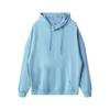 Solid Color Cotton Blends Sweatshirt Zipper Loop Knit Hooded Cardigan Jacket Loose Hoodie Team Uniform Work Advertising Hoodies Coat