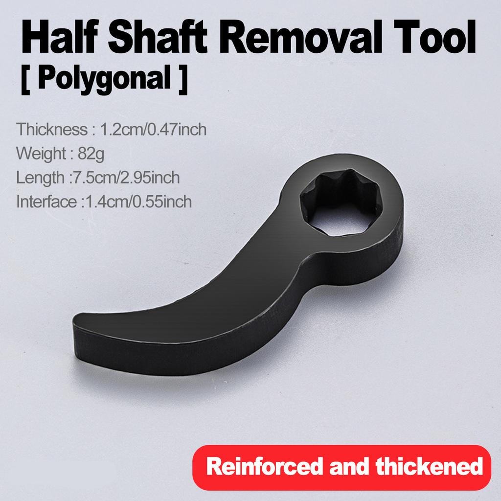 Angle Type Half Axle Disassembly Tool  14mm Crowbar Adapter Head Ratchet 1/2”Ratchet Wrench Compact Pry Bar Repair Tool