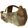 Πτυσσόμενη Tactical Half Face Protective Mask Mesh Κάτω μάσκα προσώπου με προστασία αυτιών για Military Paintball Hunting Airsoft