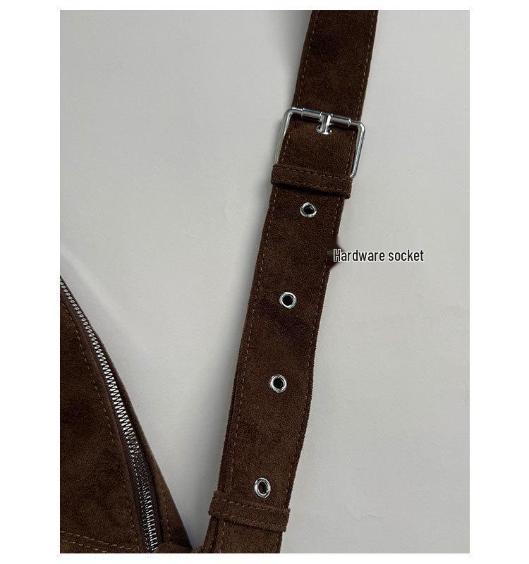 Vintage zamszowa torba Croissant 2025: Stylowa, Wszechstronna Torba na Ramię o Dużej Pojemności