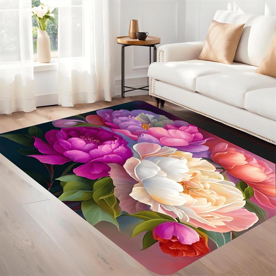 

1 шт. Кухонні килимки проти втоми з принтом півонії, водонепроникні, нековзні, товсті, з амортизацією, надміцний комфортний килимок для стояння для кухні 40*60cm