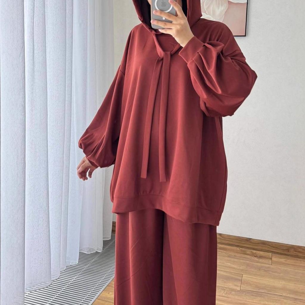 2025 cross-border European and American autumn new hooded long-sleeved sports pullover top waist wide-leg pants women's clothing