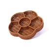Woven Faux Rattan Snack Plate Storage Basket - Divided for Hot Pot Ingredients and Fruit in Living or Dining Room