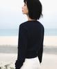 DEHEVE Summer Henley Neck Knit [Navy]