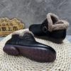 Beef Tendon Sole Lamb Wool Short Boots Women's Winter Middle-aged and Elderly Non-slip Velvet Warm Soft-soled Leather Shoes Flat Cotton Shoes