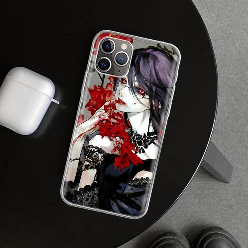 Tokyo Ghouls Anime Phone Case Cover For iPhone 11 12 13 Mini 14 15 Plus 16 Pro Max 17 Air 7 8 + SE Art Customized Fundas 11 12 1