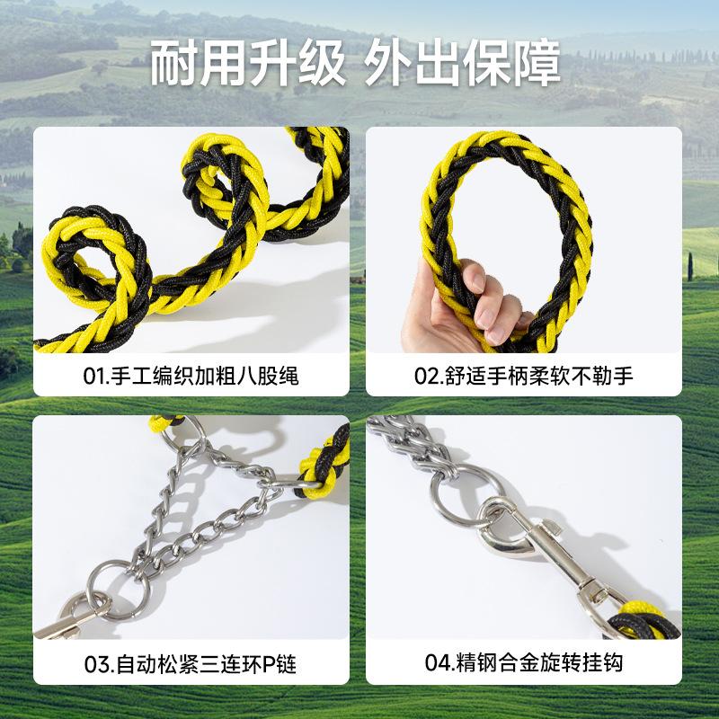 Mittelgroße und große Hunde Farbige achtsträngig geflochtene Zugleine Golden Retriever Labrador Ausgehen Zugleine Großer Hund Heimtierbedarf