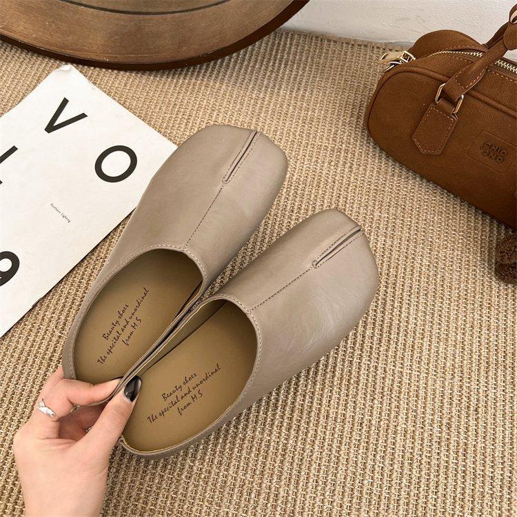 Brown Retro Pig's Trotter Bag Head Half Slippers Women's Shoes Wear 2025 Spring and Summer Commuting Lazy Half Tray Evening Single Shoes