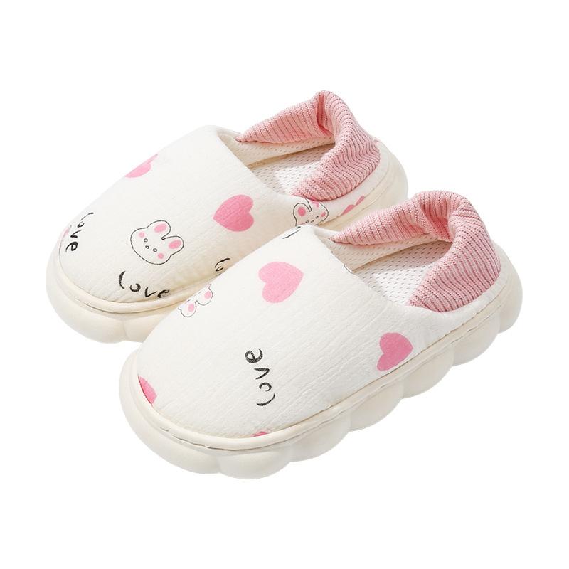 Maternity Cotton Slippers Women's Autumn and Winter Bags Heel Cartoon Thick Thermal Bedroom Home Indoor Non-slip Soft-soled Confinement Shoes