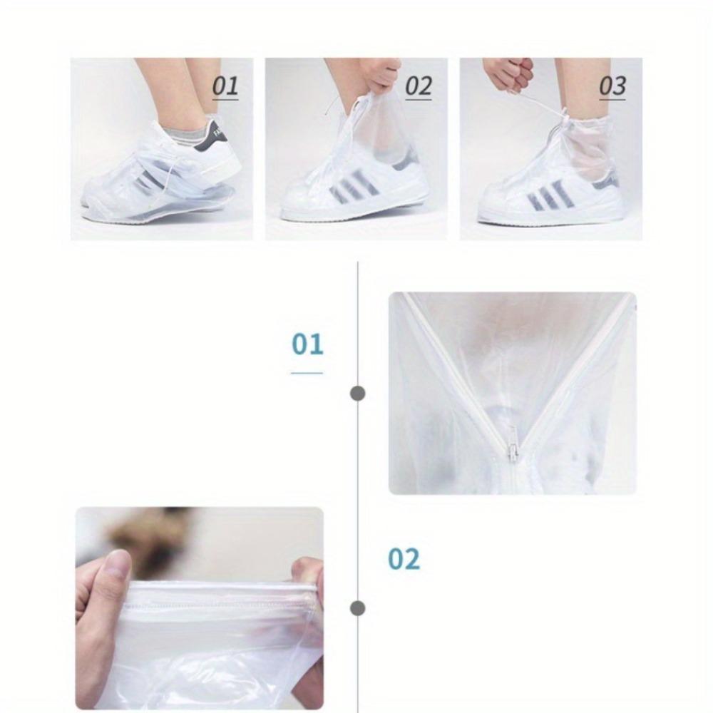 Silicone Waterproof Unisex Shoe Cover Shoes Protectors, Reusable Non-Slip Rain Boots Design, For Indoor Outdoor Rainy Day Wear