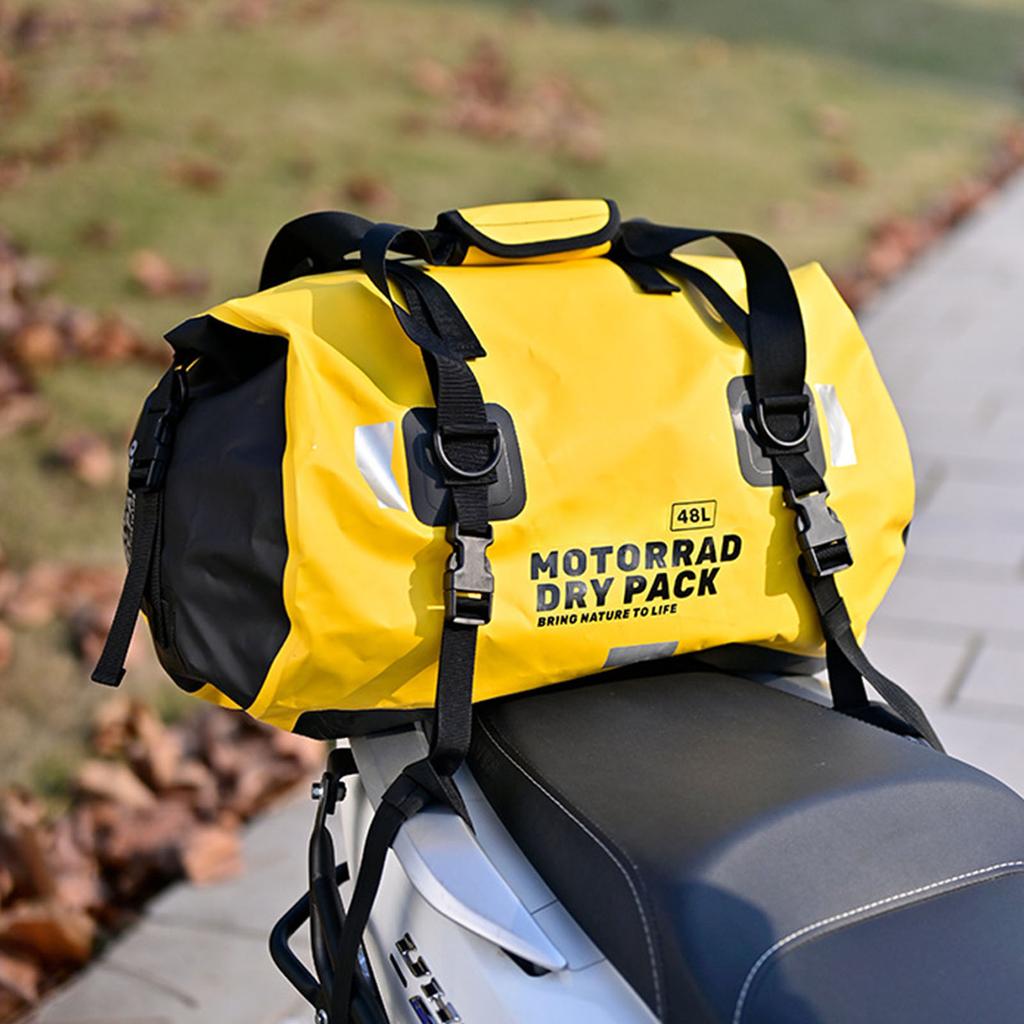Bolsa de Cauda para Motocicleta Impermeável Bolsa de Selim para Motocicleta Grande Capacidade Mochila de Bagagem para Motocicleta Bolsa de Viagem ao Ar Livre