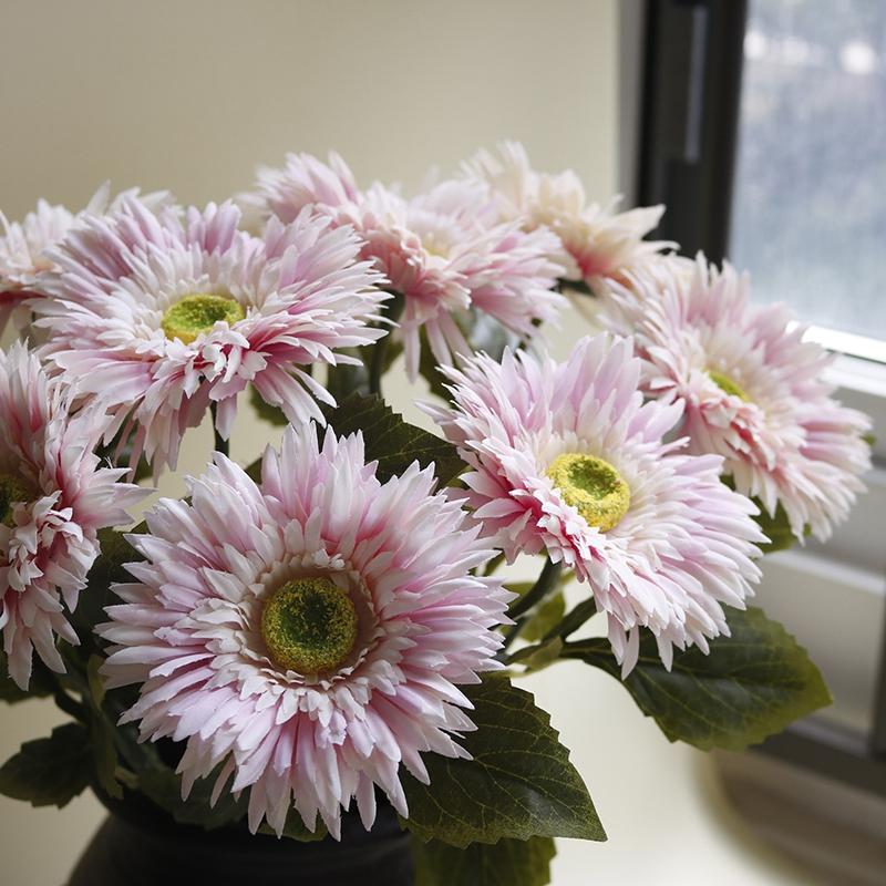 Real Touch Simulation Chrysanthemum Ultra Realistic Silk Gerbera Flower Arrangement Wedding Photography Props Artificial Flower