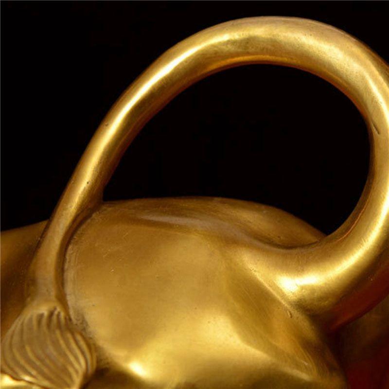A84E-2X Feng Shui Glück Messing Stier Statue, Skulptur Heimdekoration Goldene Kupfer Stier Repräsentiert Glück im Beruf