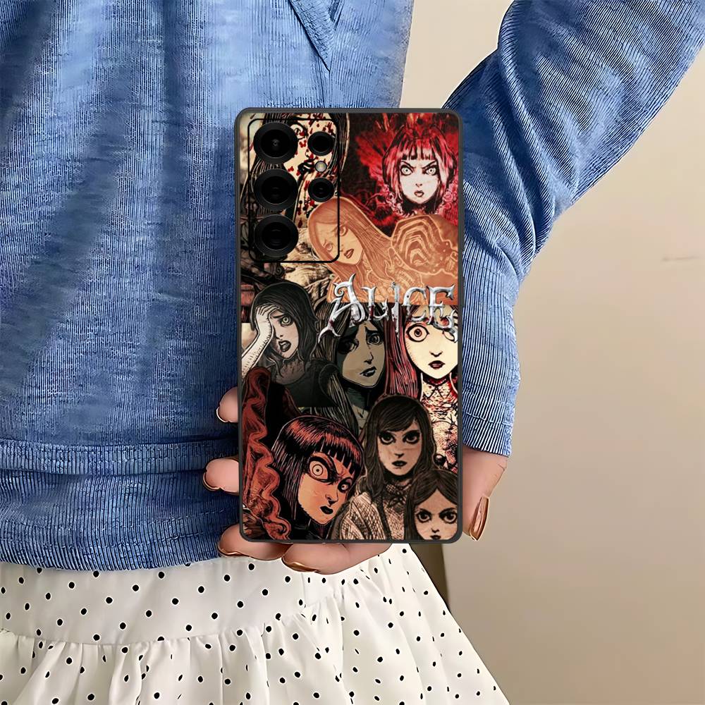 Horror Game A-Alice M-Madness R-Returns Phone Case For Samsung S 24 Fe 25 Ultra Plus 20 Lite 21 30 22 23 24 22 Ultra 5G Fundas