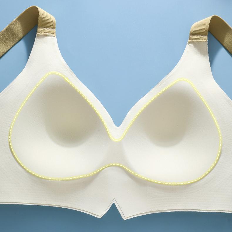 Plus-size Bras Women's Seamless Underwear Women's Gathering Anti-sagging No Underwire Breast Retraction Bra Push Up Bra