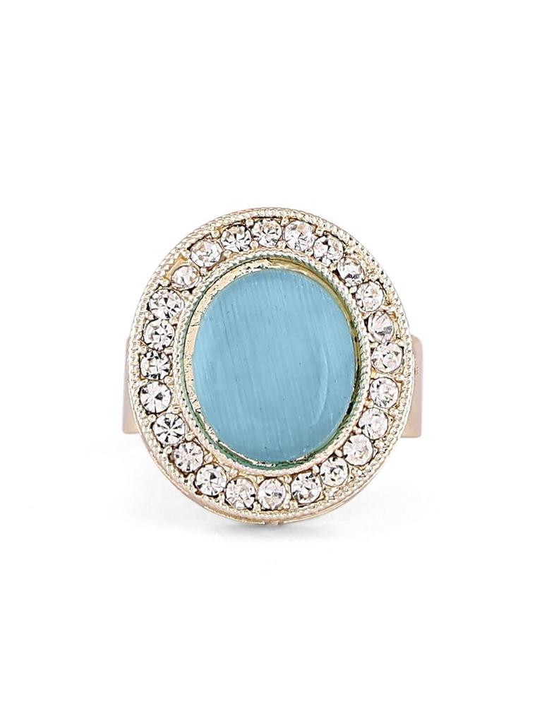 Tyrkysově modrý kočičí oko Rakouské diamanty a kameny Choker náhrdelník Náušnice a prsten Set pro ženy