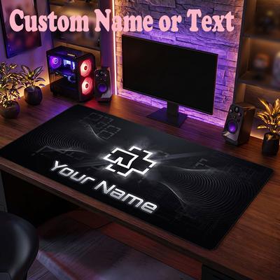 Rammstein Personalisierte Namens-Text-Mausmatte, Große Schreibtisch-Mausmatte, Personalisierte Home-Office-Geschenkidee