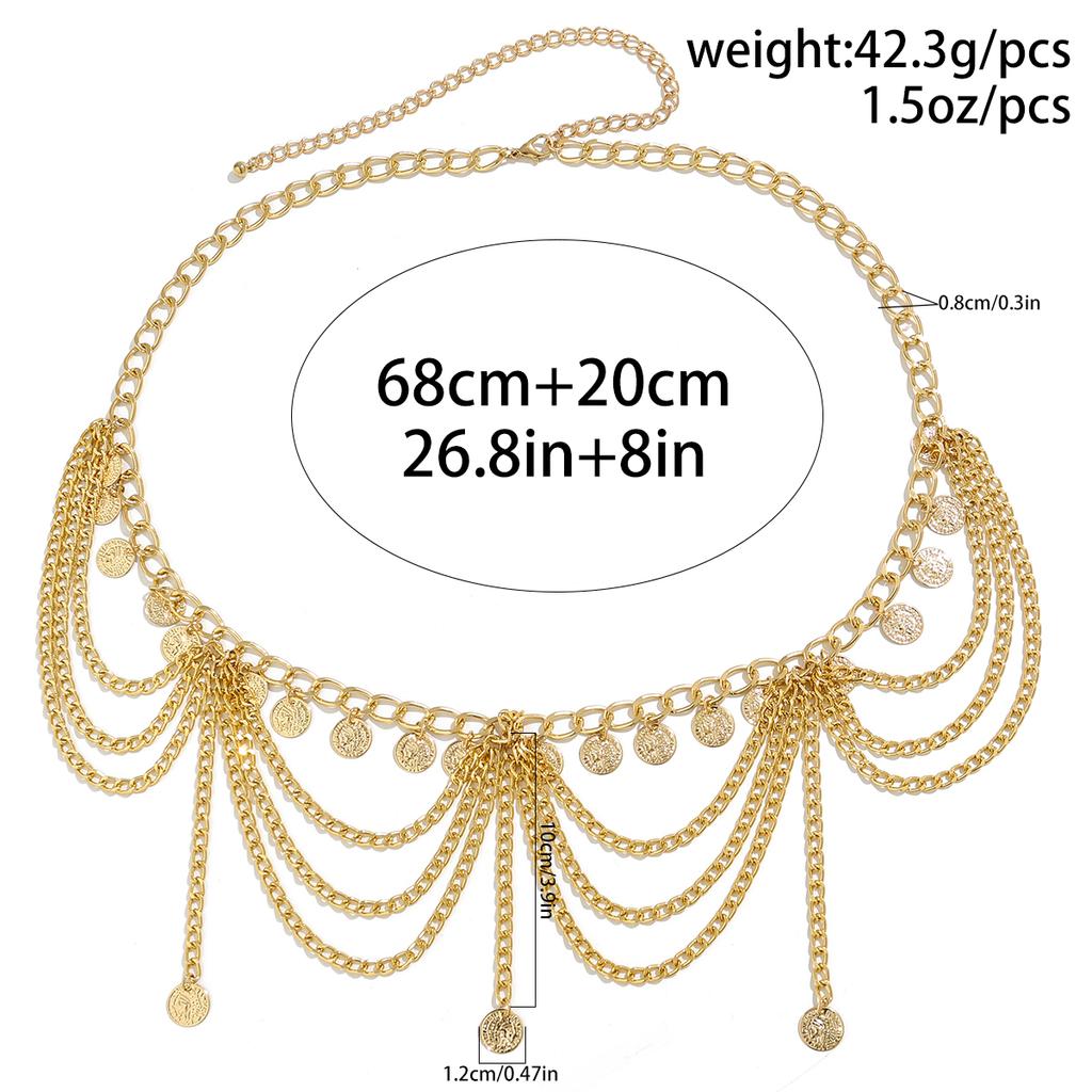 Metal Heart-shaped Pearl Waist Chain Sexy Star Chain Multilayer Butterfly Ball Love Heart Pendant  Tassel Butterfly Body Chain