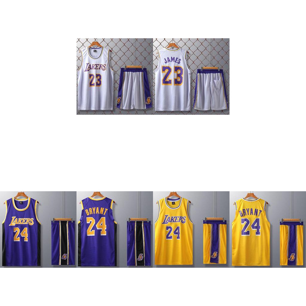 Fioletowy 24 Lakers Lebron James Zestaw Koszulek Dorosły Dzieci Oddychający Uniform Koszykarski Rekreacja Fitness Odzież Sportowa