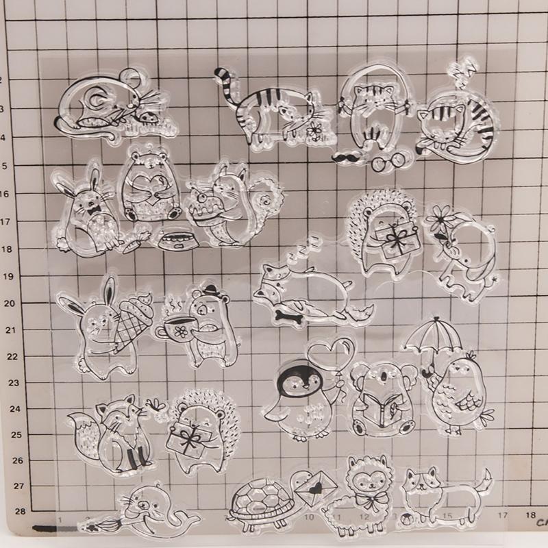 Animal and Sea Creature Clear Stamp Background Silicone Stamp for Card Making Scrapbooking Journal Planner Decoration