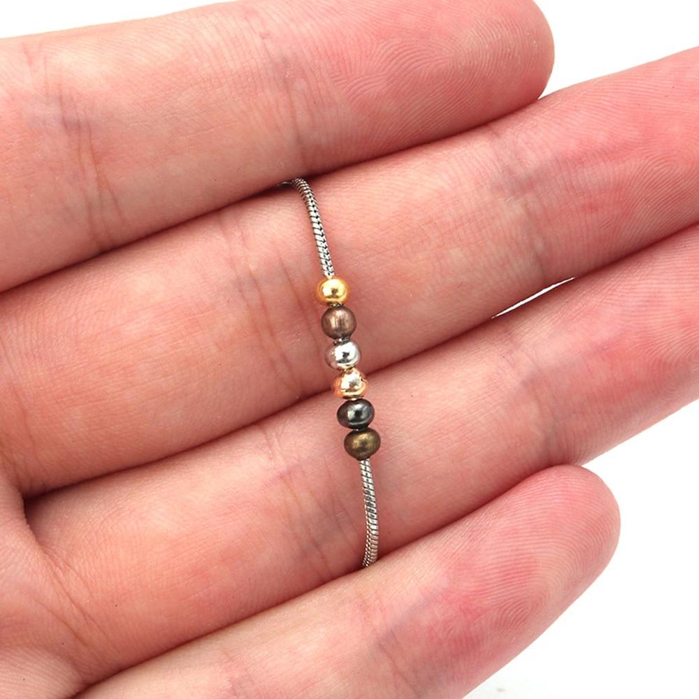 50/80PCS Copper Round Covers Open Crimp End Beads Dia 3 4 5 Mm Stopper Spacer Beads For DIY Jewelry Making Findings Supplies