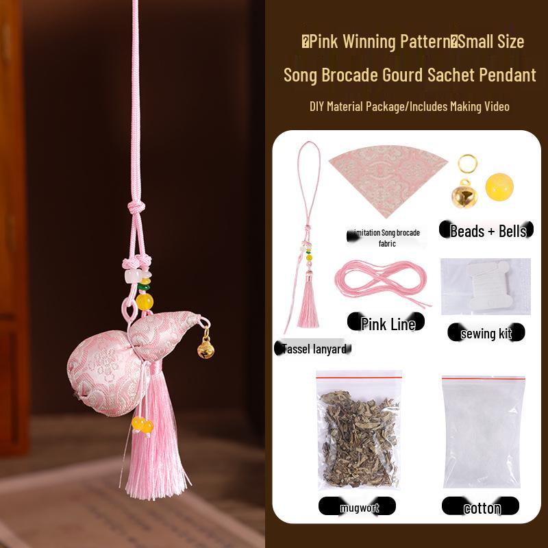 Dragon Boat Festival Brocade Gourd Sachet DIY Kit - Intangible Cultural Heritage Pendant Gift