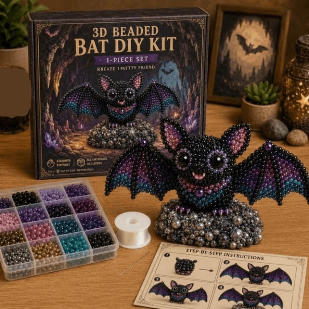 Tiny Beads 3D Beaded Animal Kit Cute Design Creative Craft Handmade Bead Art Kit Animal Shape Bead Weaving Kit Gift Giving