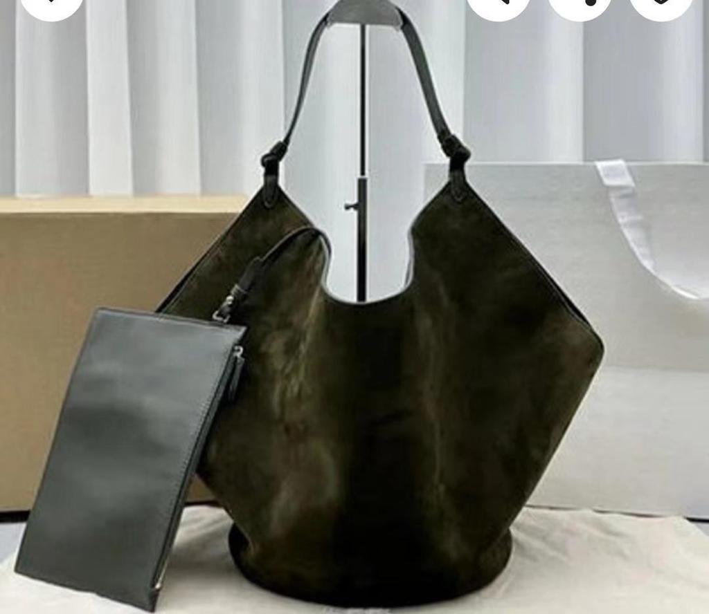 KH Suede Bucket Bag: Elegant, Simple Shoulder & Handbag for Women - Versatile Commuter & All-Match Fashion Accessory