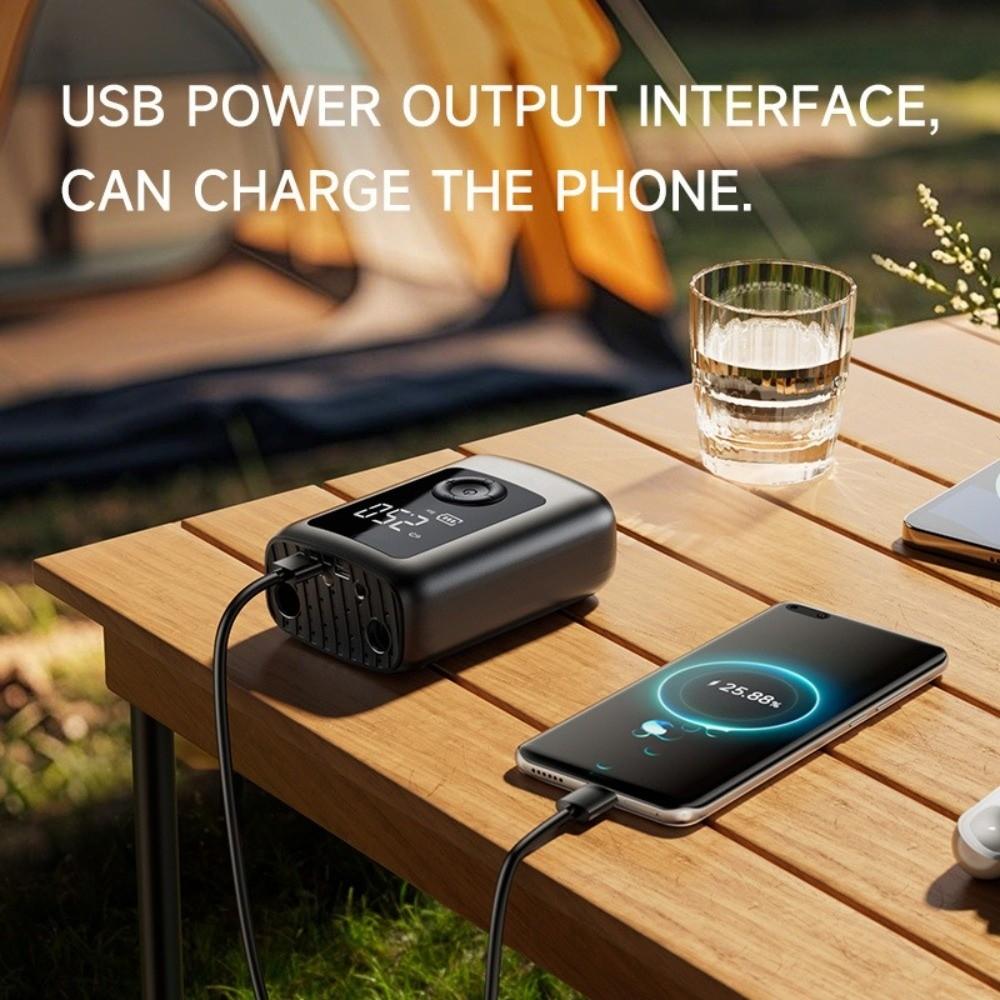 LCD Display Electric Tire Pump With Light Rechargeable Pump Powerful Tyre Inflator  Bicycles