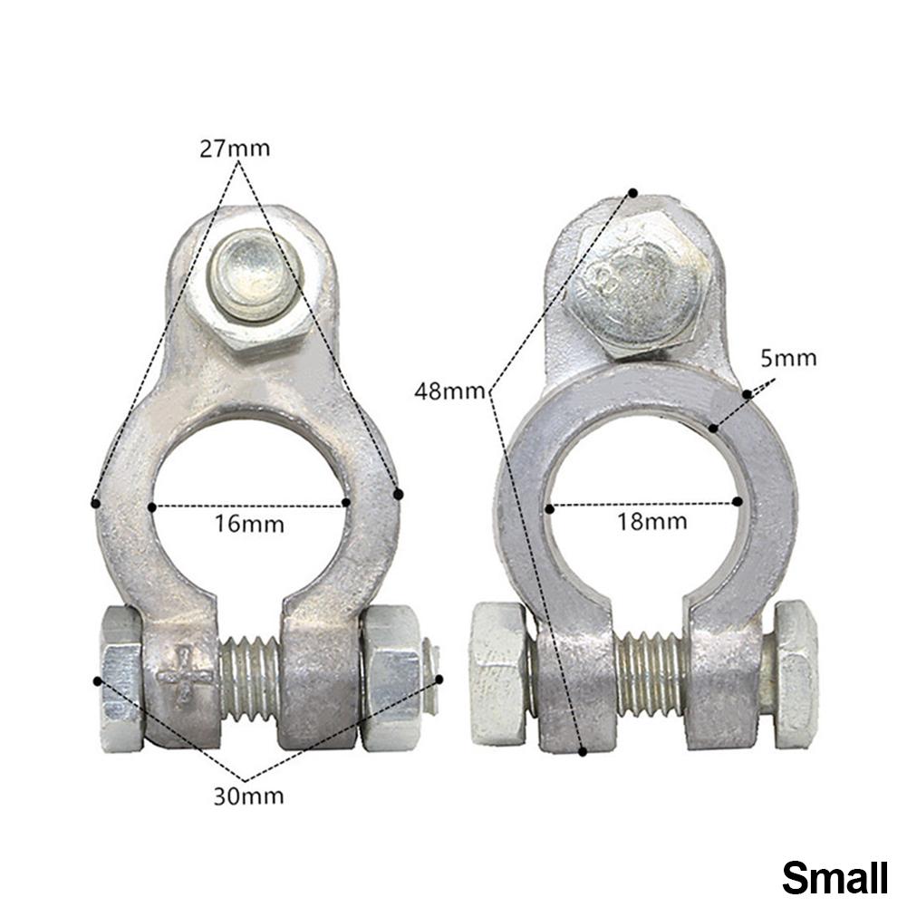 2Pcs Car Battery Terminal Wire Cable Clamp Top Quick Post Terminal Positive & Negative Electric Connector Clamps Auto Accessorie