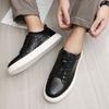 New lace-up men's board shoes Korean version of fashion solid color versatile soft sole casual shoes men 2025 wish